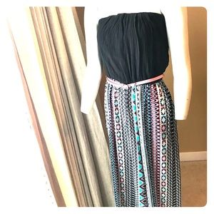 Strapless pants romper